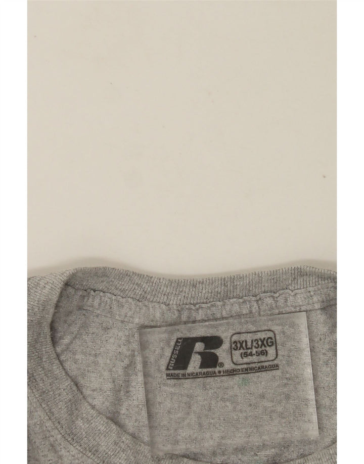 RUSSELL ATHLETIC Camiseta para hombre UK 54/56 3XL Gris moteado