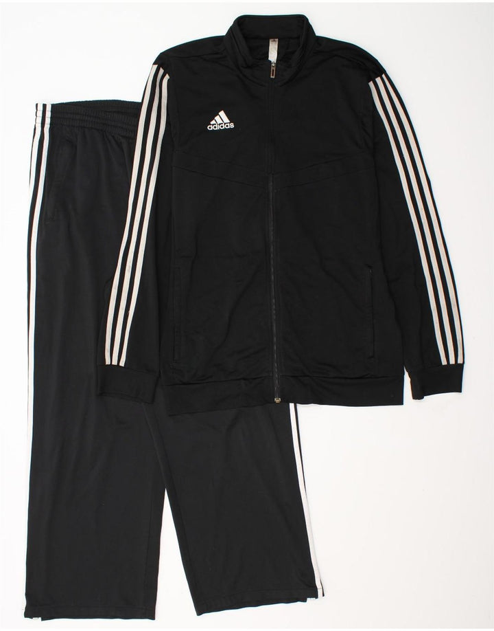 Adidas Hombre Chándal Completo Grande Poliéster Negro