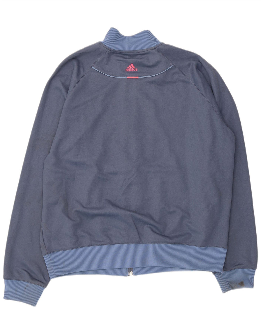 Adidas Mens Chándal Top Chaqueta Grande Azul Marino Rayas Algodón