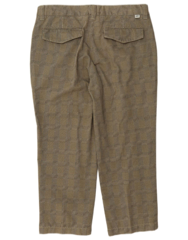 Cerruti 1881 Pantalones chinos holgados para mujer IT 44 Medium W30 L22 Caqui