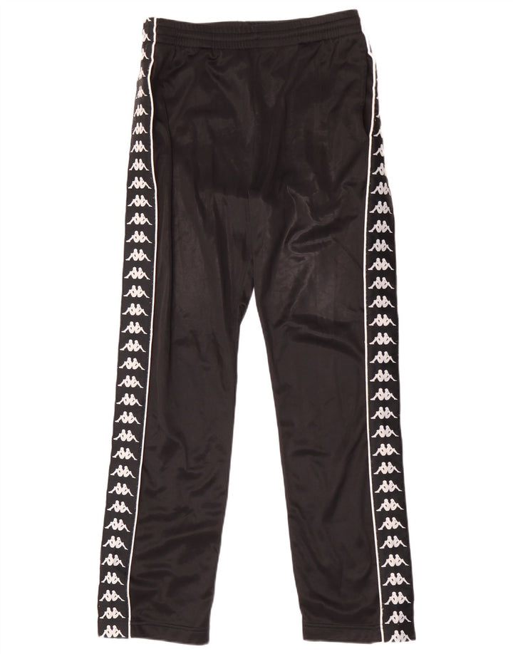 Kappa Hombre Pantalones De Chándal Gráfico Small Poliéster Negro
