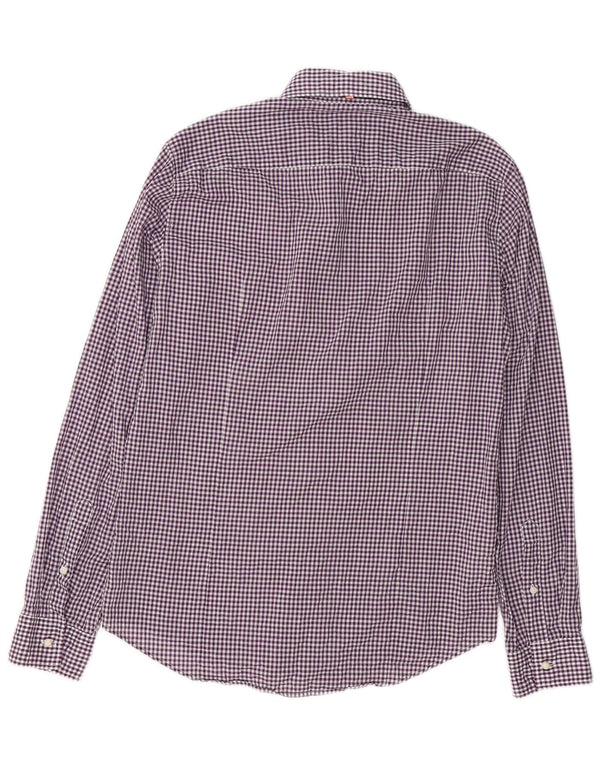 Camisa Superdry Hombre De Algodón A Cuadros Morado Medio
