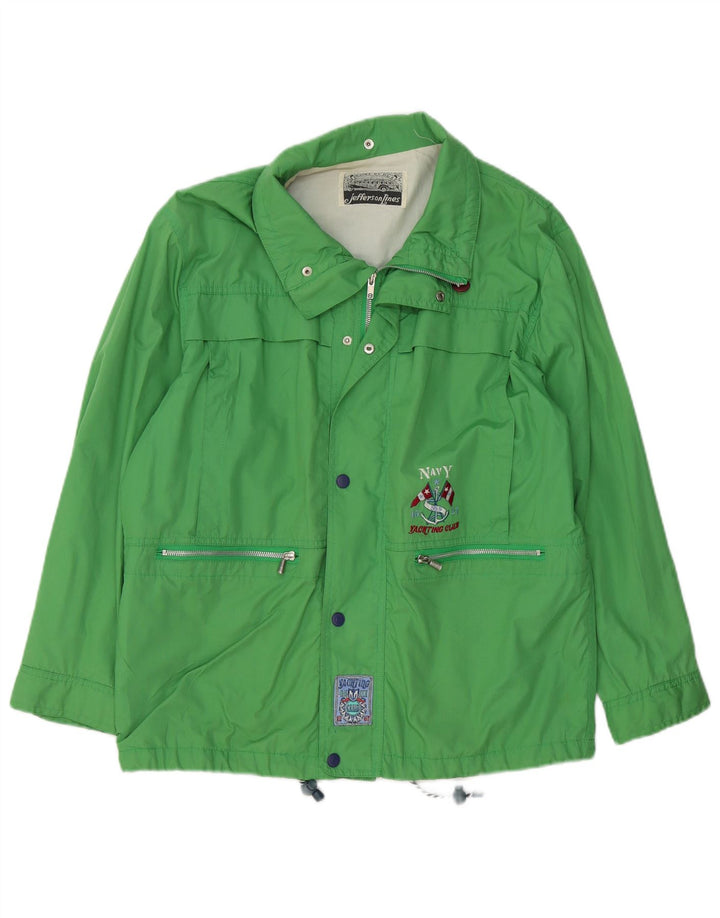 Vintage hombres gráfico utilidad chaqueta Reino Unido 40 algodón azul grande