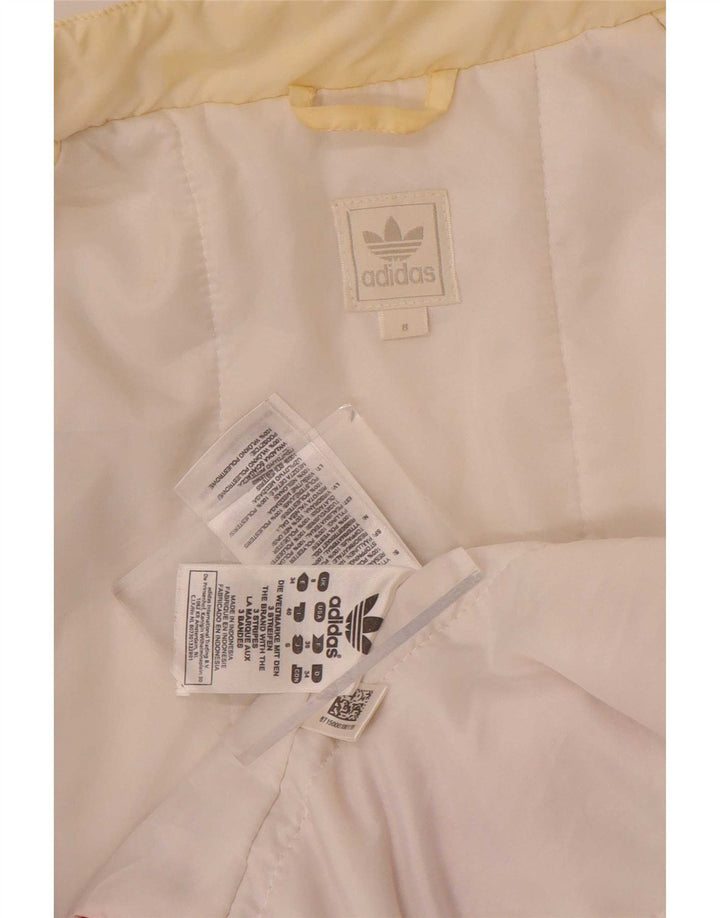 Adidas Chaqueta Bomber para Mujer UK 8 Small Blanco Colorblock Poliéster