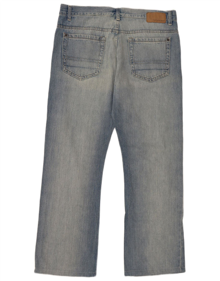 Calvin Klein Jeans rectos para hombre W34 L30 Algodón azul