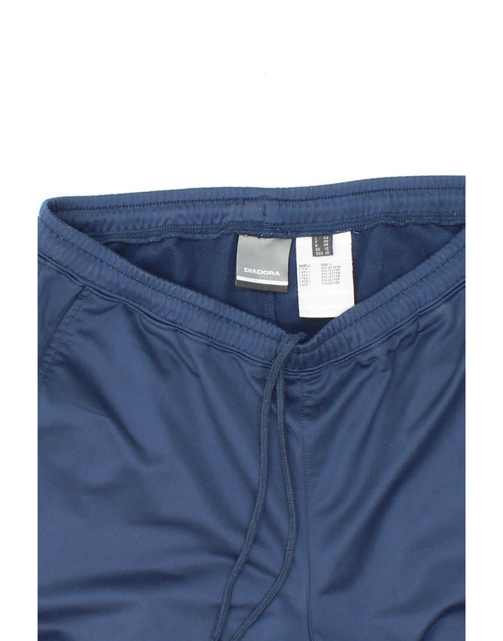 DIADORA Womens Tracksuit Trousers UK 12 Medium Navy Blue Polyester Vintage Diadora and Second-Hand Diadora from Messina Hembry 