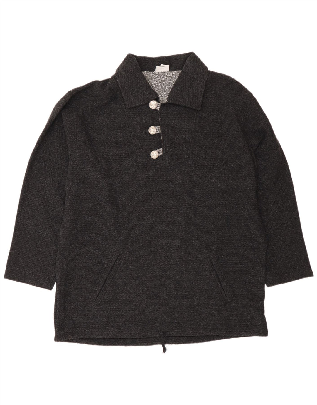 Country Hombre Polo Cuello Jersey Jersey IT 50 Lana Gris Medio
