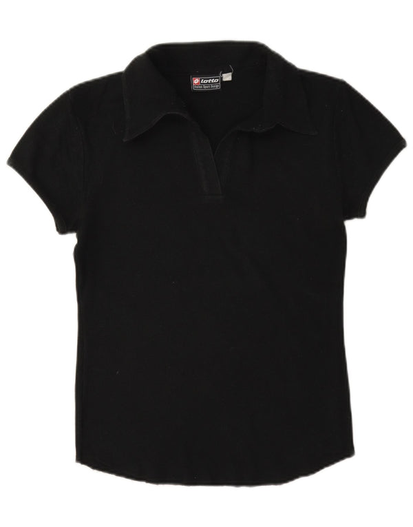 Lotto Polo para mujer UK 10 Small Algodón negro