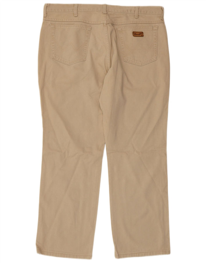 WRANGLER Pantalones casuales rectos Texas para hombre W40 L30 Algodón beige