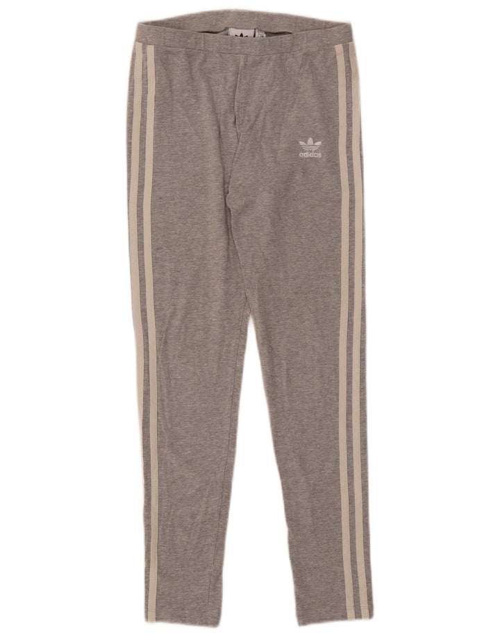 Adidas - Leggings para mujer (talla 8), algodón moteado gris pequeño