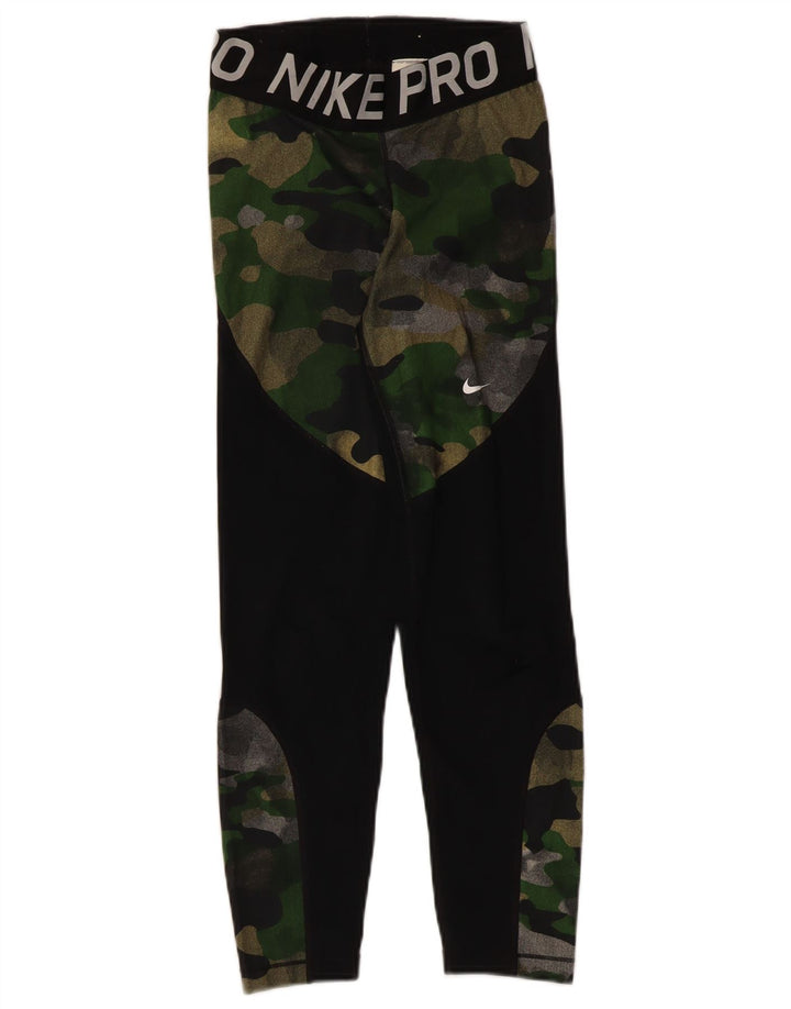 Nike Leggings gráficos para mujer UK 4 XS Negro Camuflaje Poliéster