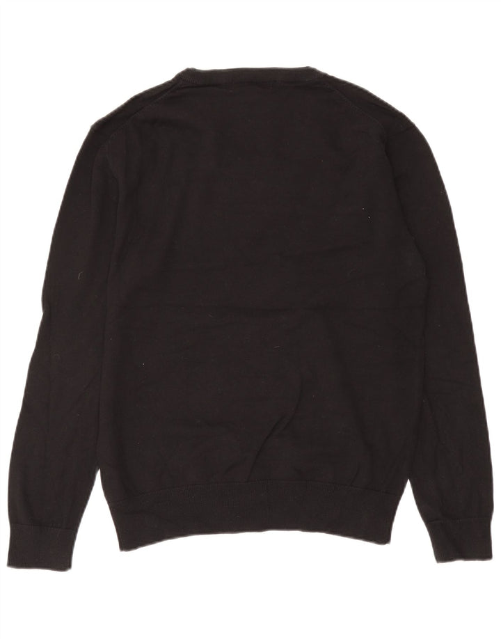 French Connection Jersey con Cuello en V para Hombre Pequeño Algodón Negro
