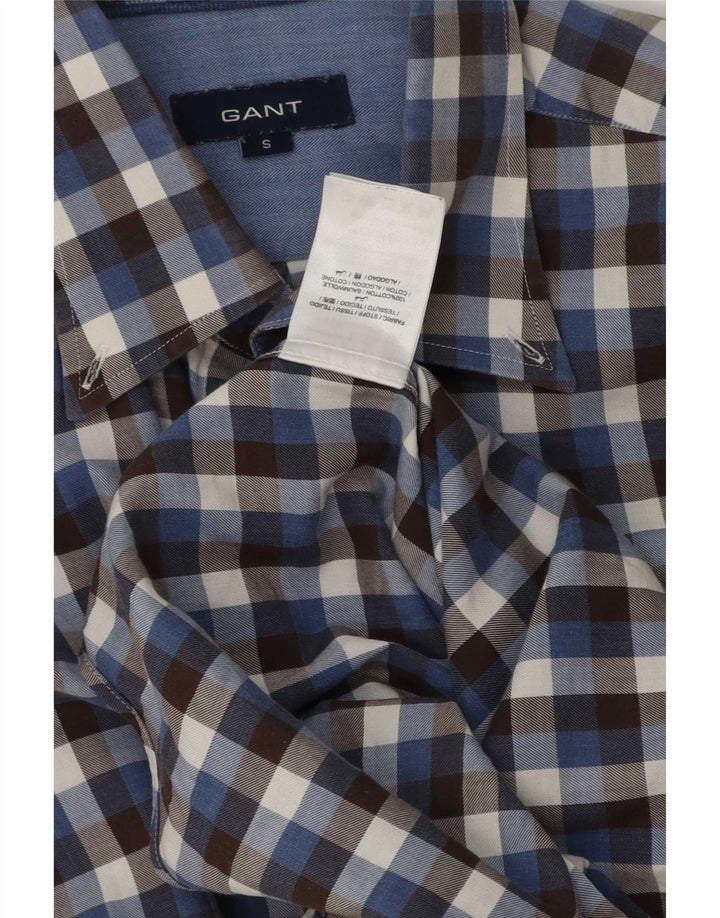 Gant Camisa De Franela Small De Algodón A Cuadros Azul Marino Hombre
