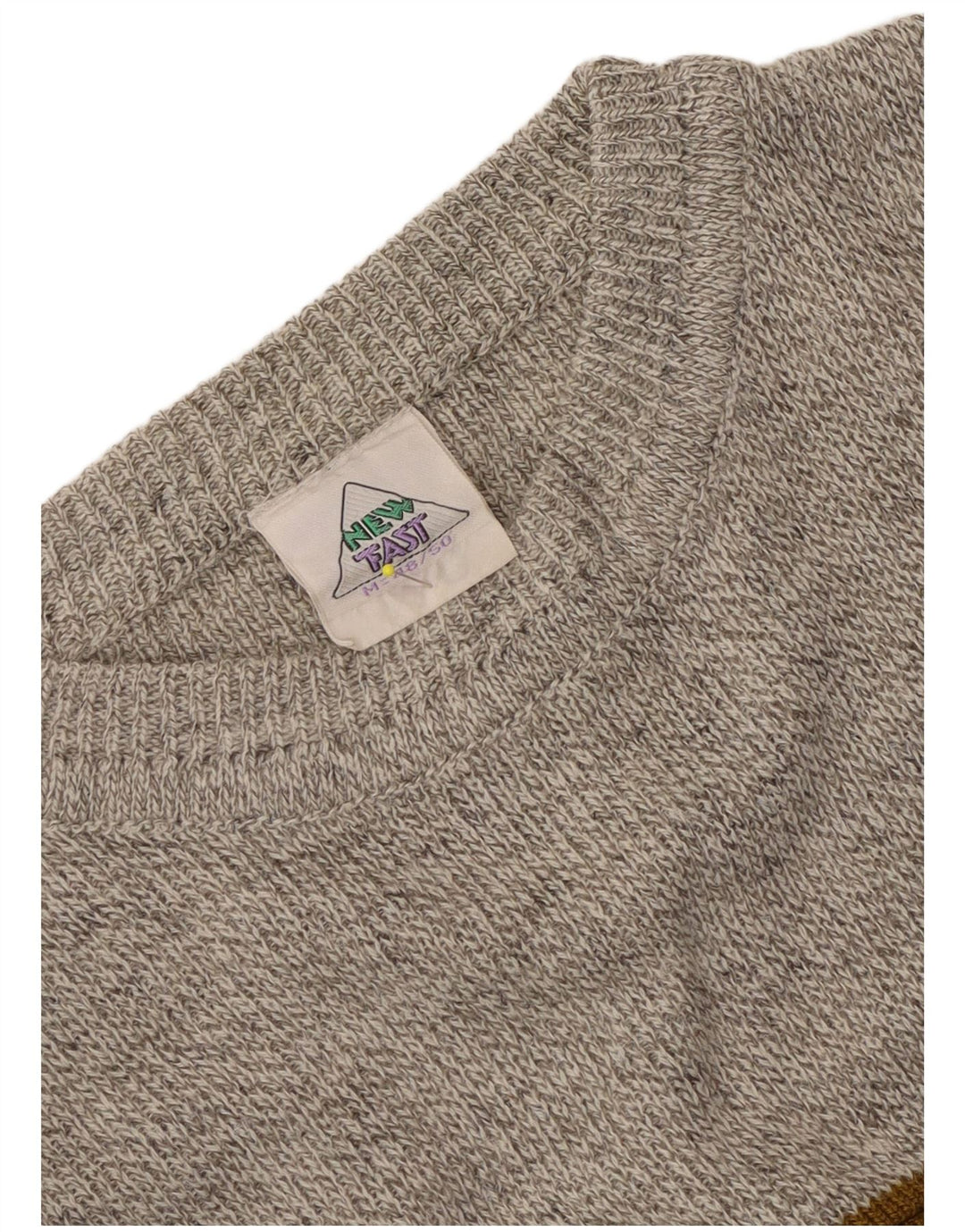 New Fast Jersey de cuello redondo para hombre IT 48/50 Gris medio Colorblock