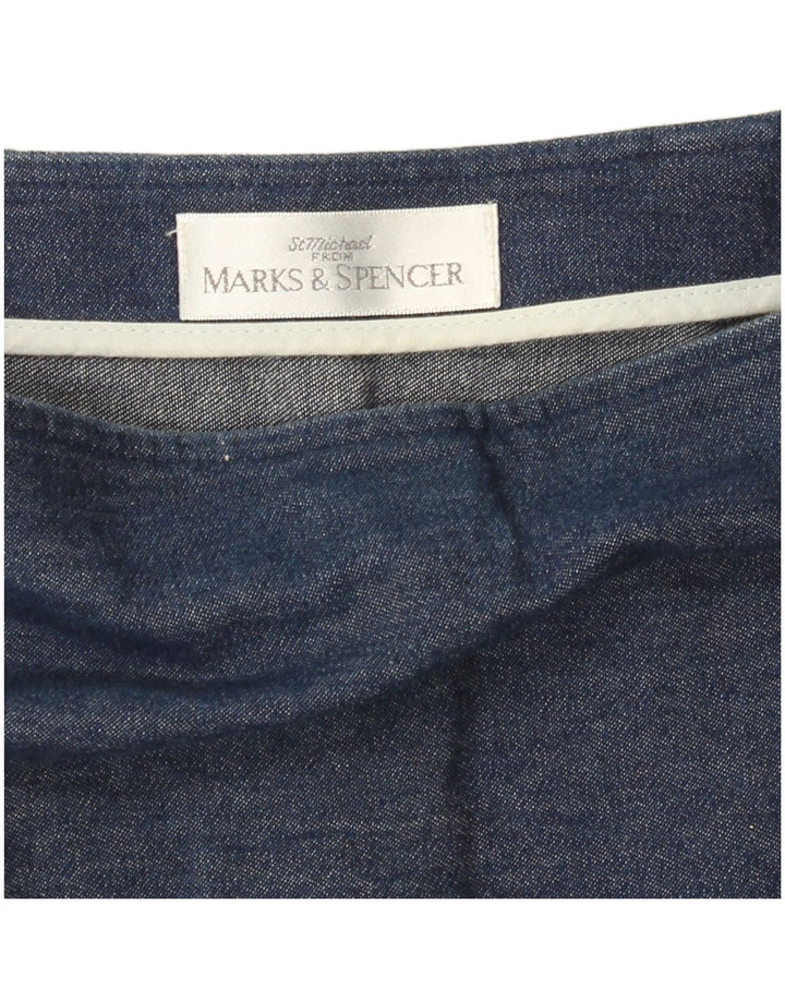 Falda Vaquera Marks & Spencer Mujer W28 Mediana Azul Marino Floral