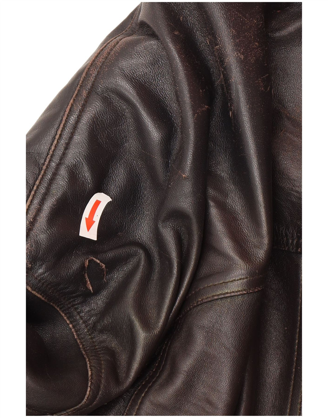 Vintage chaqueta de cuero para hombre Reino Unido 44 2XL cuero negro
