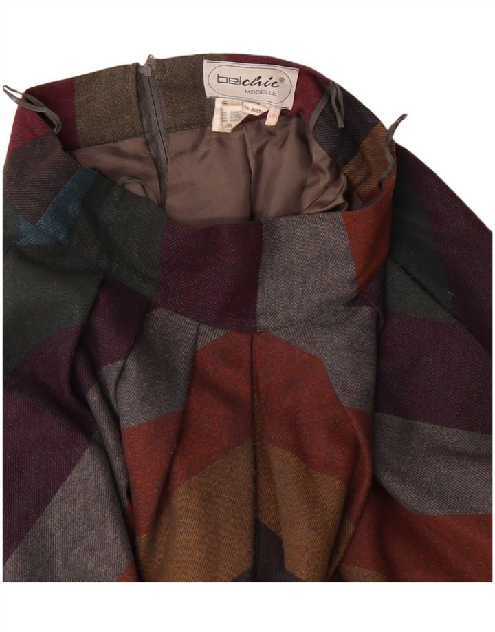 VINTAGE Falda de línea A para mujer EU 40 Mediana W30 Rayas multicolores