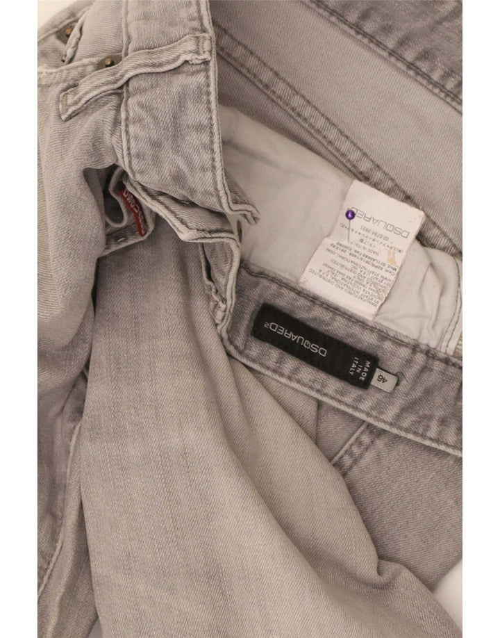 Dsquared2 Jeans ajustados desgastados para mujer IT 46 Large W32 L30 Algodón gris