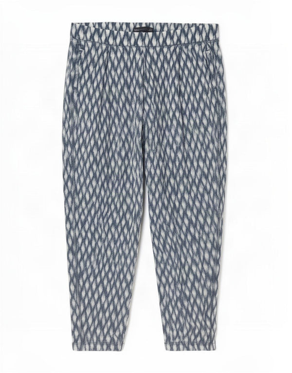 Marks & Spencer Pantalones Cortos para Mujer UK 18 XL W36 L24 Azul Geométrico