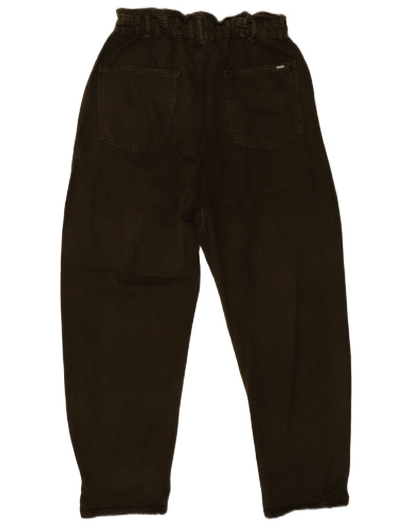 Zara Vaqueros recortados de cintura alta y corte holgado para mujer EU 40 Medium W30 L25 Caqui