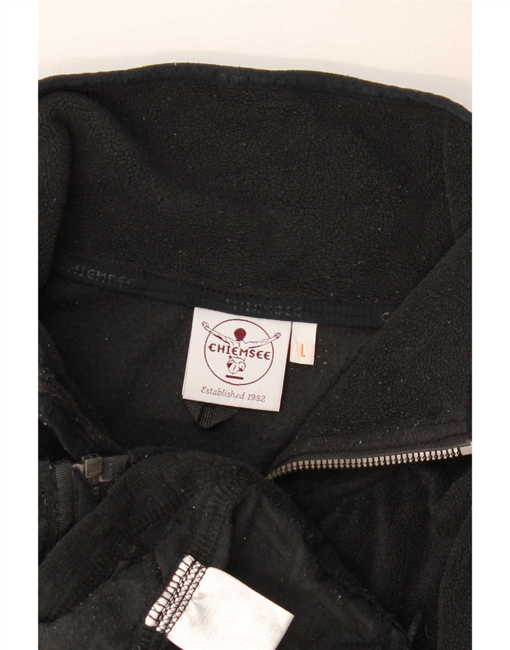 Chiemsee Chaqueta polar para mujer UK 46 Grande Poliéster geométrico negro