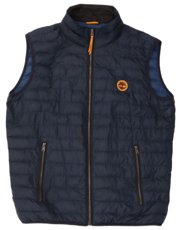 Timberland Chaleco acolchado para hombre Reino Unido 40 Grande Poliéster azul marino