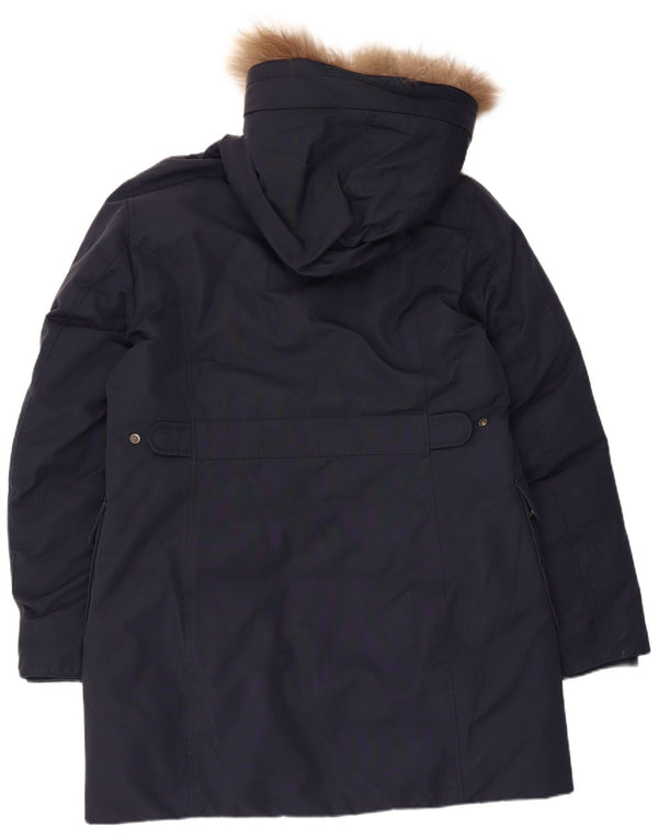 Parka con capucha para mujer Museum UK 40 XL Algodón azul marino