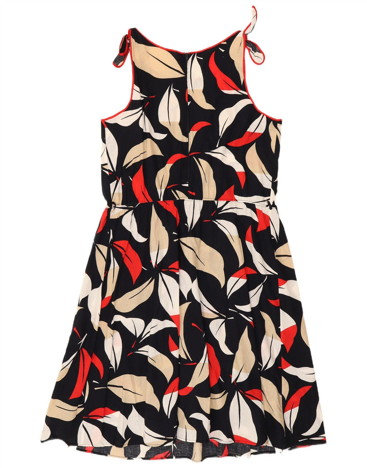 Vintage mujer A-Line vestido Reino Unido 14 medio multicolor floral