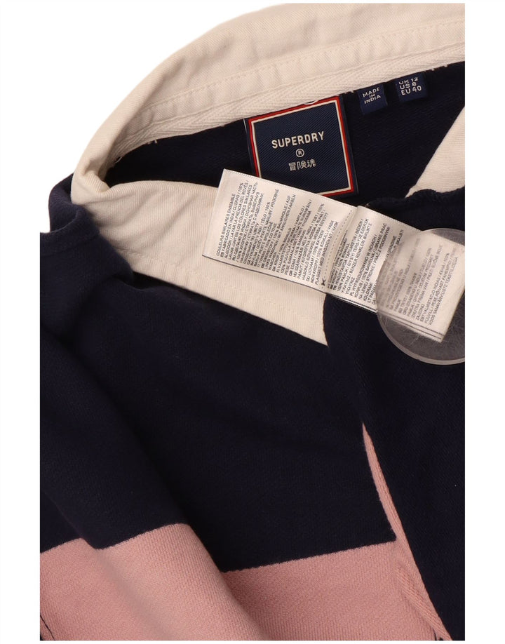 SUPERDRY Polo de rugby corto extragrande para mujer UK 40 Medium Azul marino