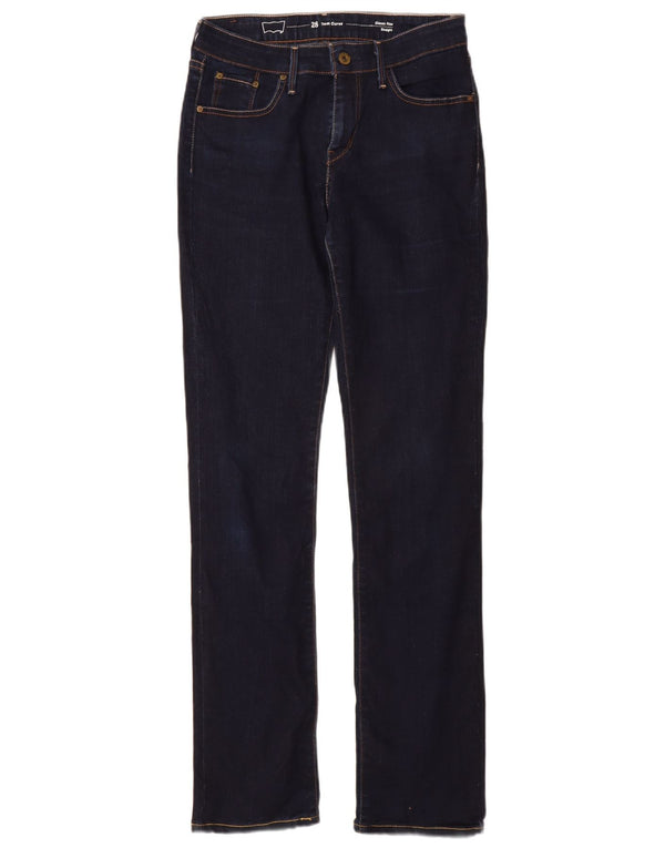 Levi's Vaqueros rectos Demi Curve Classic Rise para mujer W28 L34 Azul marino