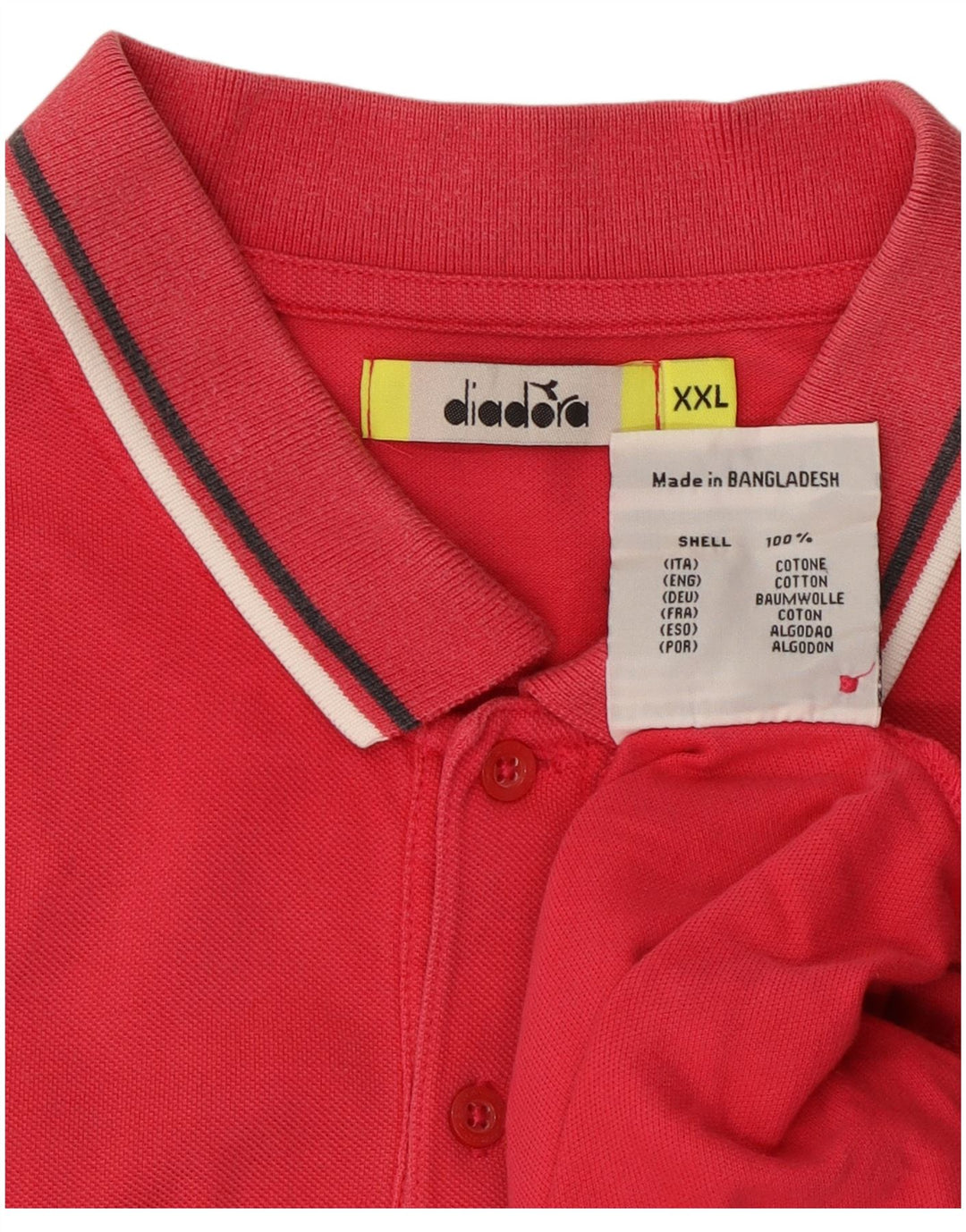 DIADORA Polo Hombre 2XL Algodón Rosa