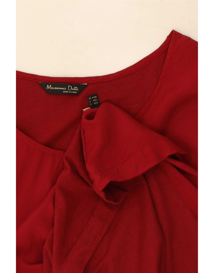 Massimo Dutti Blusa Sin Mangas Mujer UK 10 Small Rojo
