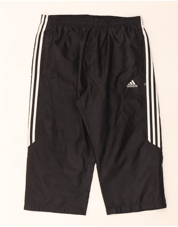 Adidas Mens Capri Chándal Pantalones Grande Negro Poliéster