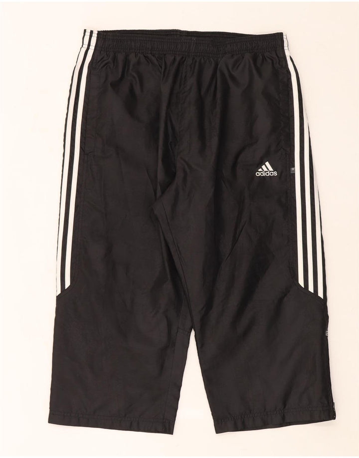 Adidas Mens Capri Chándal Pantalones Grande Negro Poliéster