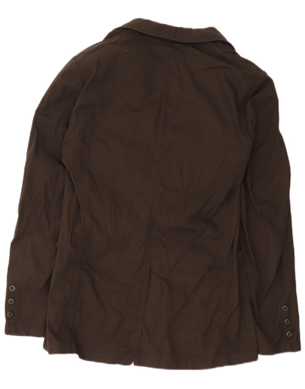 Sisley Mens 2 Button Blazer Jacket IT 48 Medium Brown Cotton