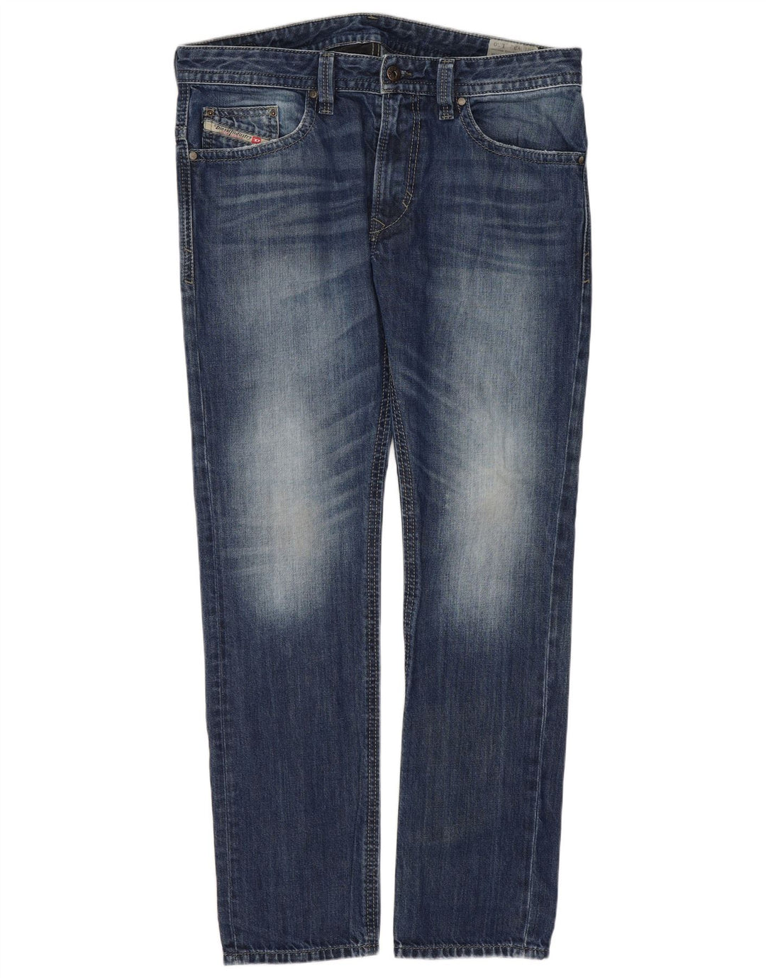 Diesel Hombre Thavar Slim Skinny Jeans W32 L30 Algodón Azul