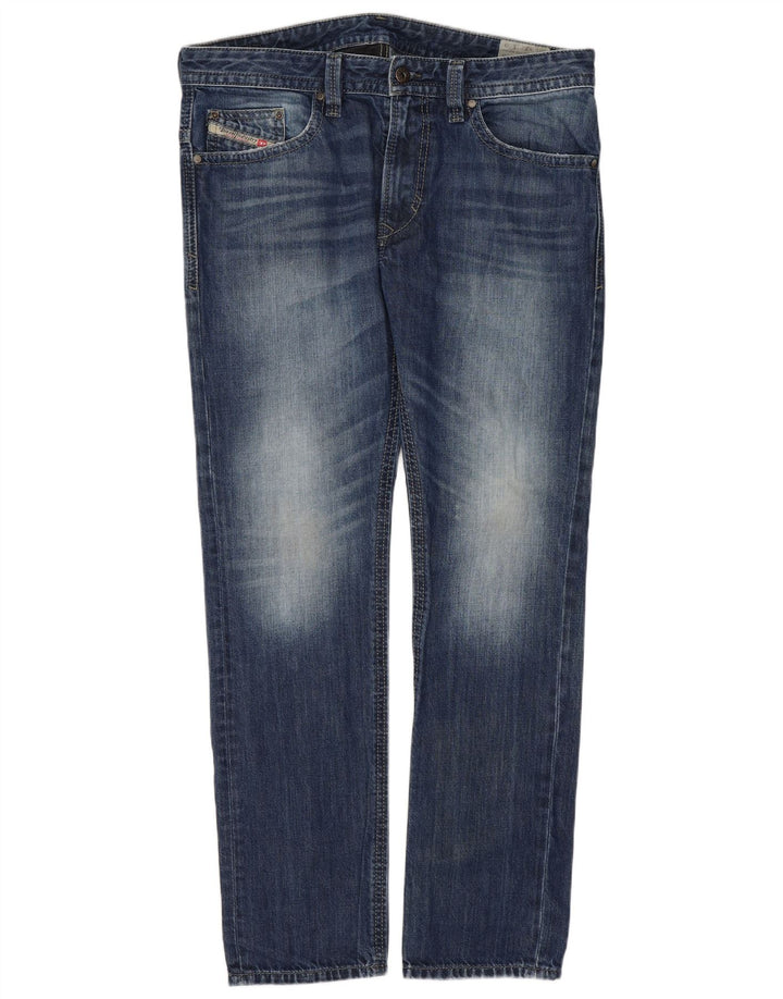 Diesel Hombre Thavar Slim Skinny Jeans W32 L30 Algodón Azul