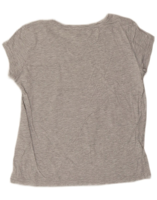 MUSTANG Camiseta gráfica para mujer Top UK 44 Algodón moteado gris medio