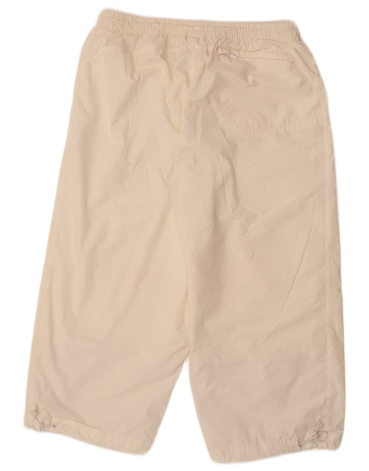 ADIDAS Bermudas deportivas para hombre, pantalones cortos deportivos grandes de poliéster blanco roto