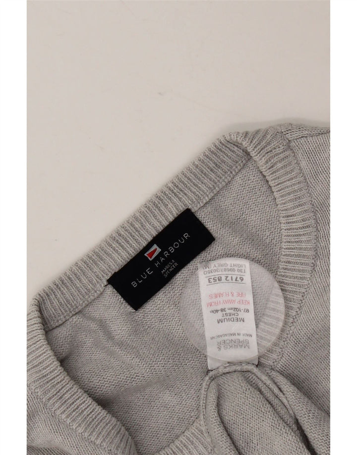 Marks & Spencer Suéter tipo jersey con cuello redondo para hombre UK 38/40 Gris medio