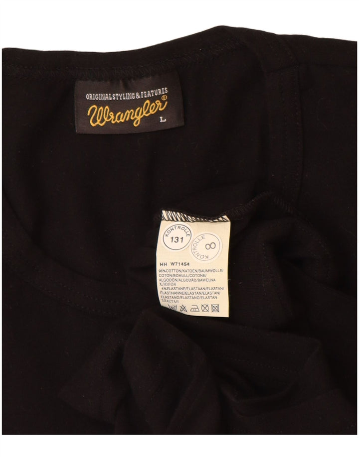 Wrangler - Camiseta gráfica para hombre, talla grande, algodón negro