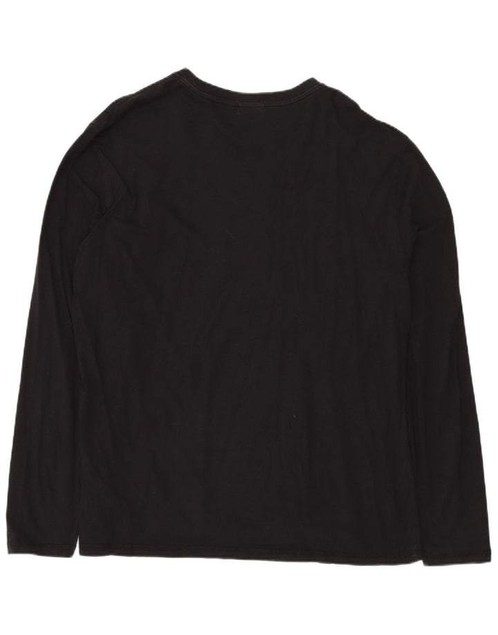 NAPAPIJRI Top gráfico para hombre manga larga 3XL Algodón negro