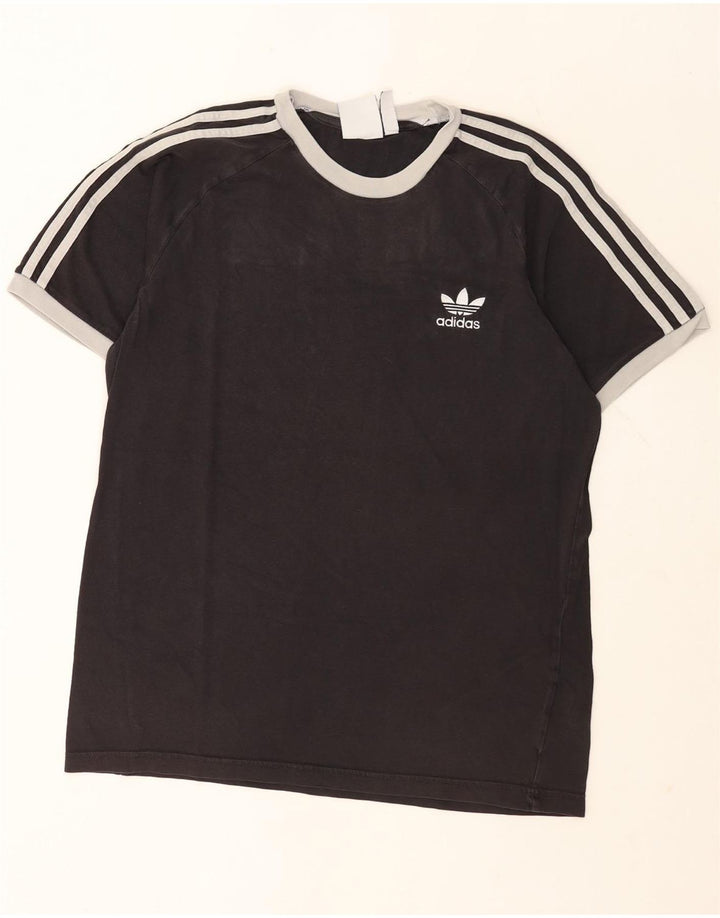 Adidas - Camiseta para hombre, talla grande, algodón negro