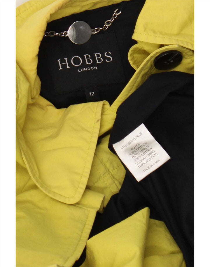 Hobbs Chaquetón para Mujer UK 12 Algodón Amarillo Medio