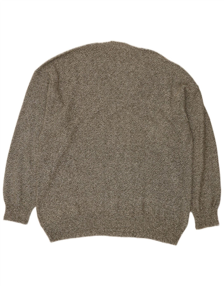 Engbers Jersey con cuello en V para hombre IT 50 de algodón a rayas gris medio