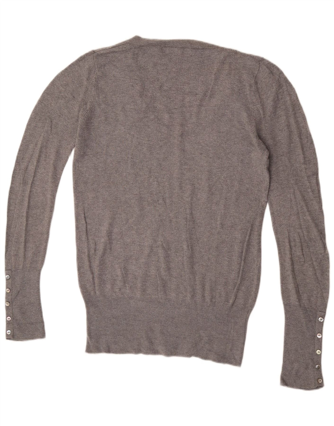 Zara Hombre Jersey Con Cuello En V Jersey Rayón Moteado Gris Grande