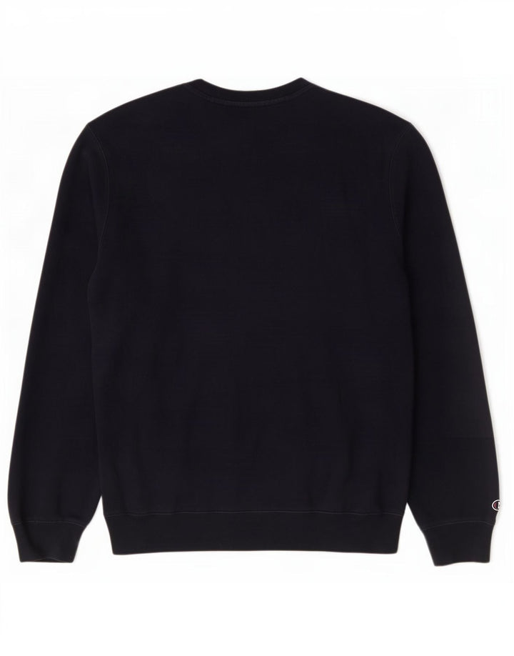 Champion Sudadera Con Estampado Gráfico Jumper Medium Azul Marino Algodón