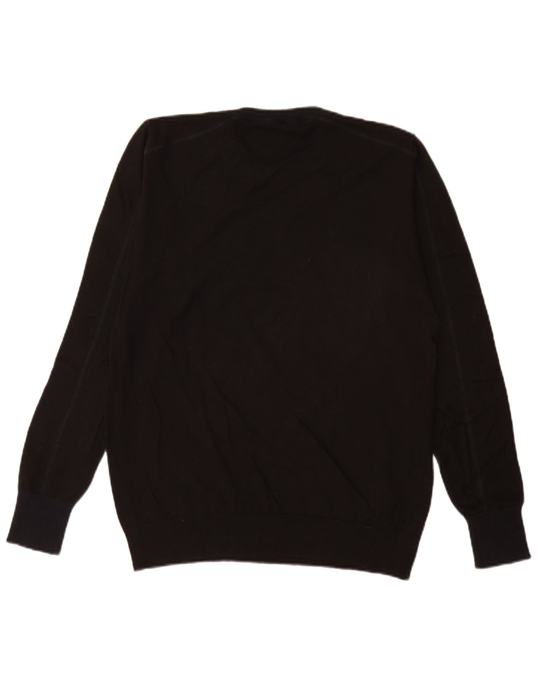 Gas Hombre Cuello Redondo Jersey Jersey Medio Algodón Negro