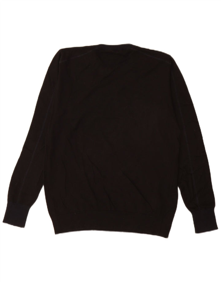 Gas Hombre Cuello Redondo Jersey Jersey Medio Algodón Negro