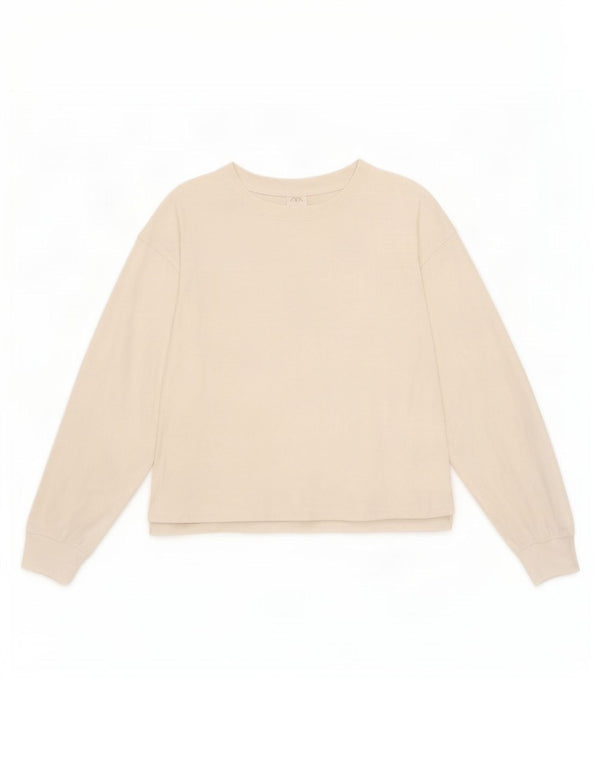 Zara Top Niña Manga Larga 13-14 Años Blanco